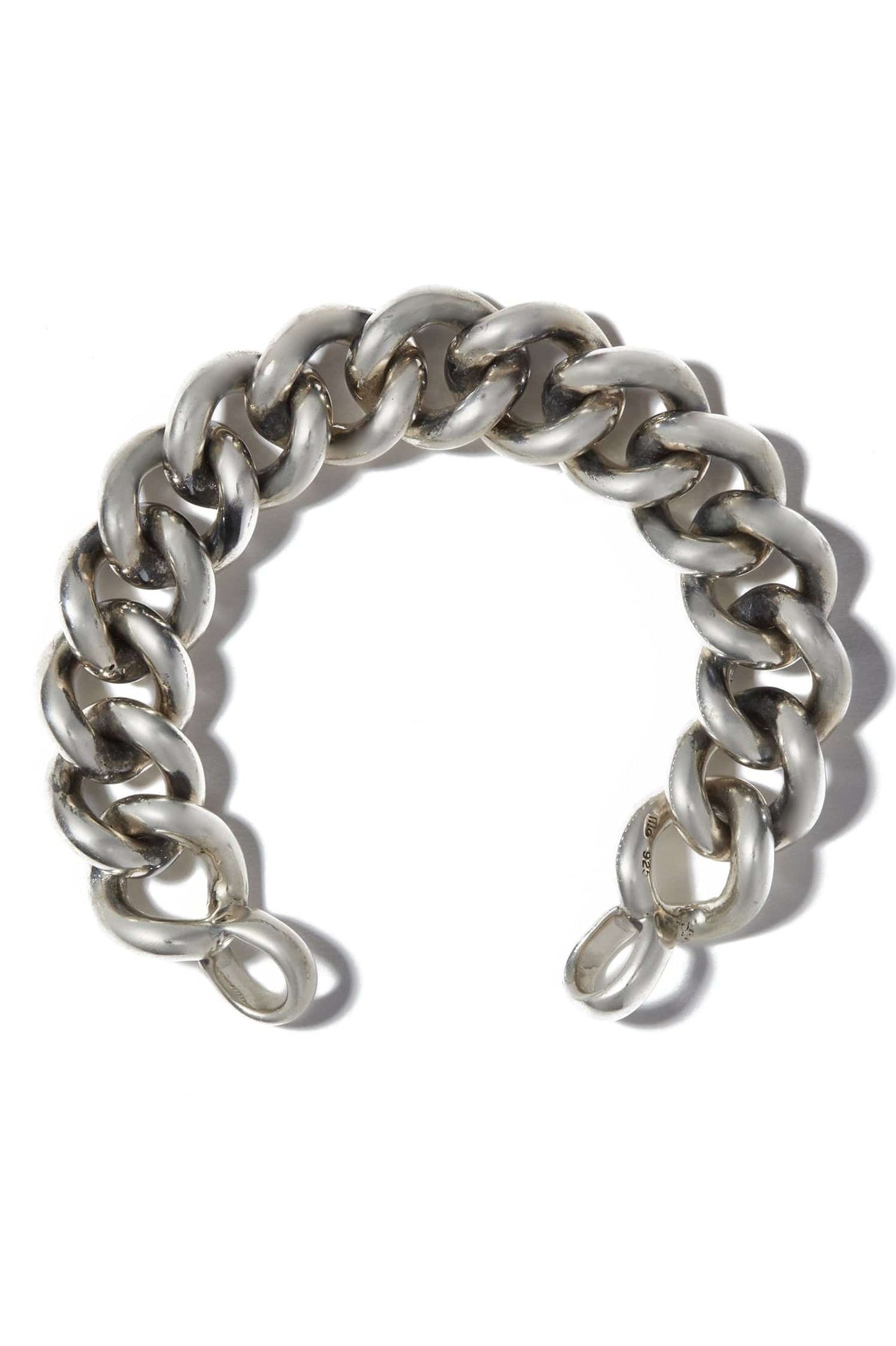 MARLA AARON-Silver Mega Curb Chain Bracelet-SILVER