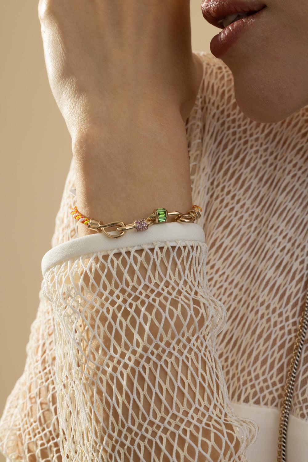 The String Project Bracelet - Creamsicle-YELLOW GOLD-6-JEWELRYFINE JEWELBRACELET O-MARLA AARON