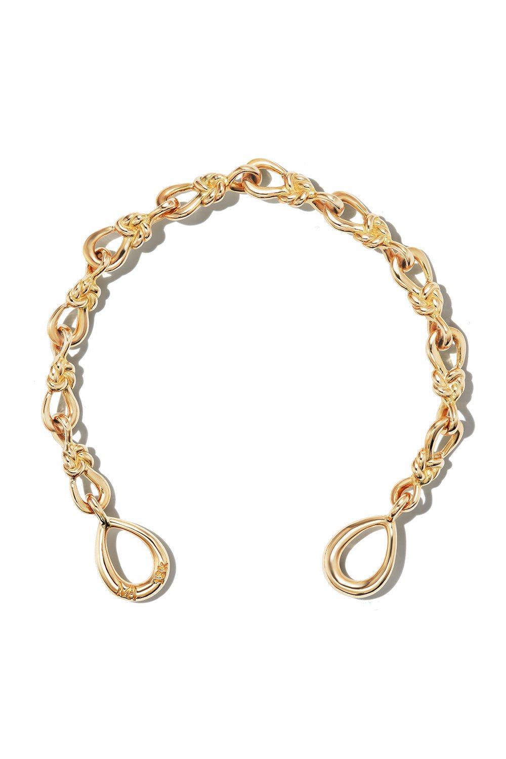 MARLA AARON-Large True Lover's Knot Bracelet Chain-YELLOW GOLD