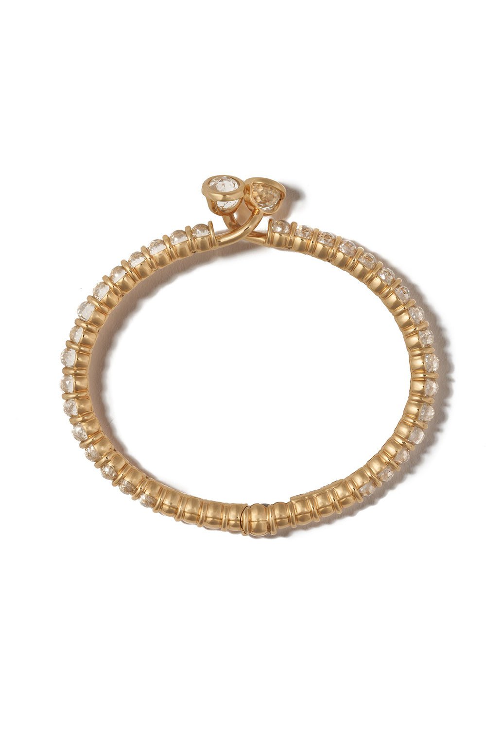 MARLA AARON-Rolling Spheres Diamond Cuff Bracelet-YELLOW GOLD