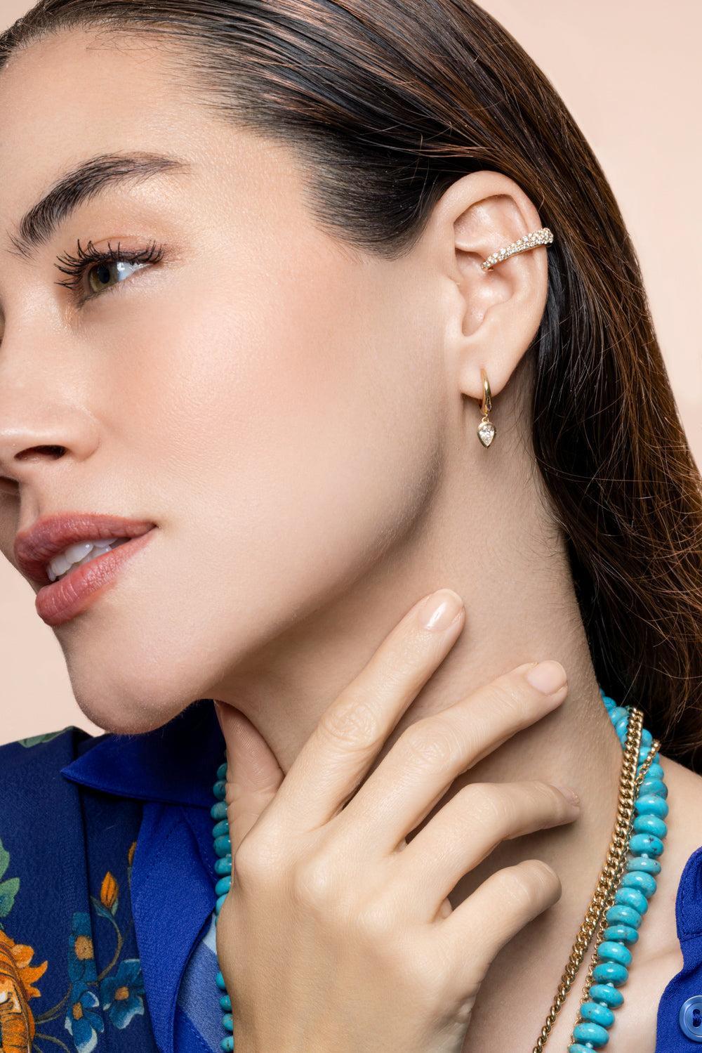 Diamond Pierceless Earring-YELLOW GOLD-JEWELRYFINE JEWELEARRING-MARLA AARON