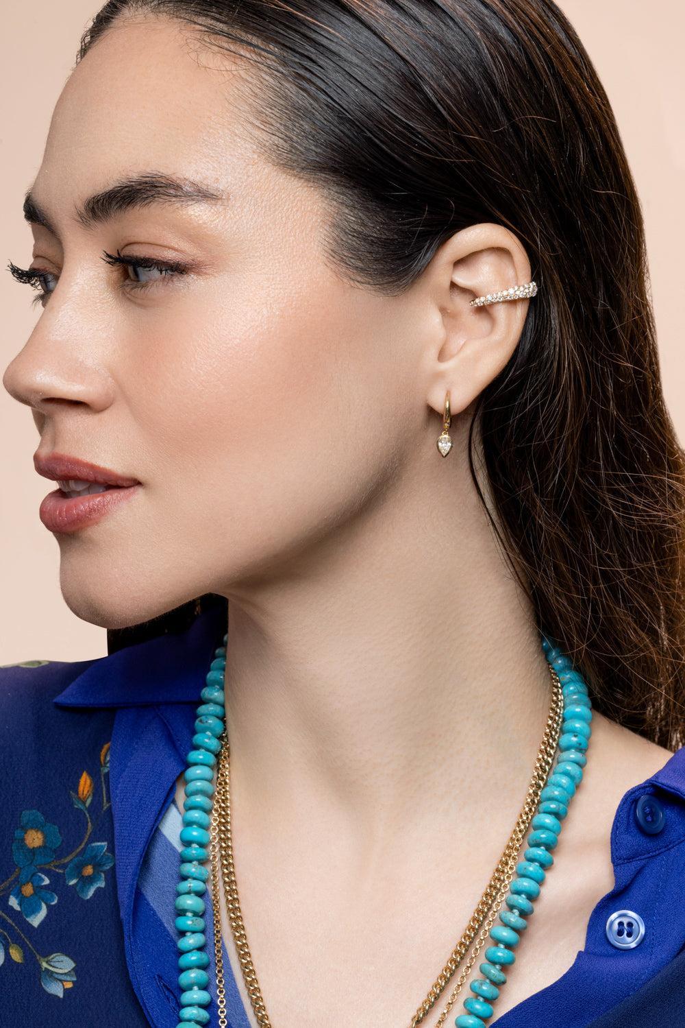 Diamond Pierceless Earring-YELLOW GOLD-JEWELRYFINE JEWELEARRING-MARLA AARON