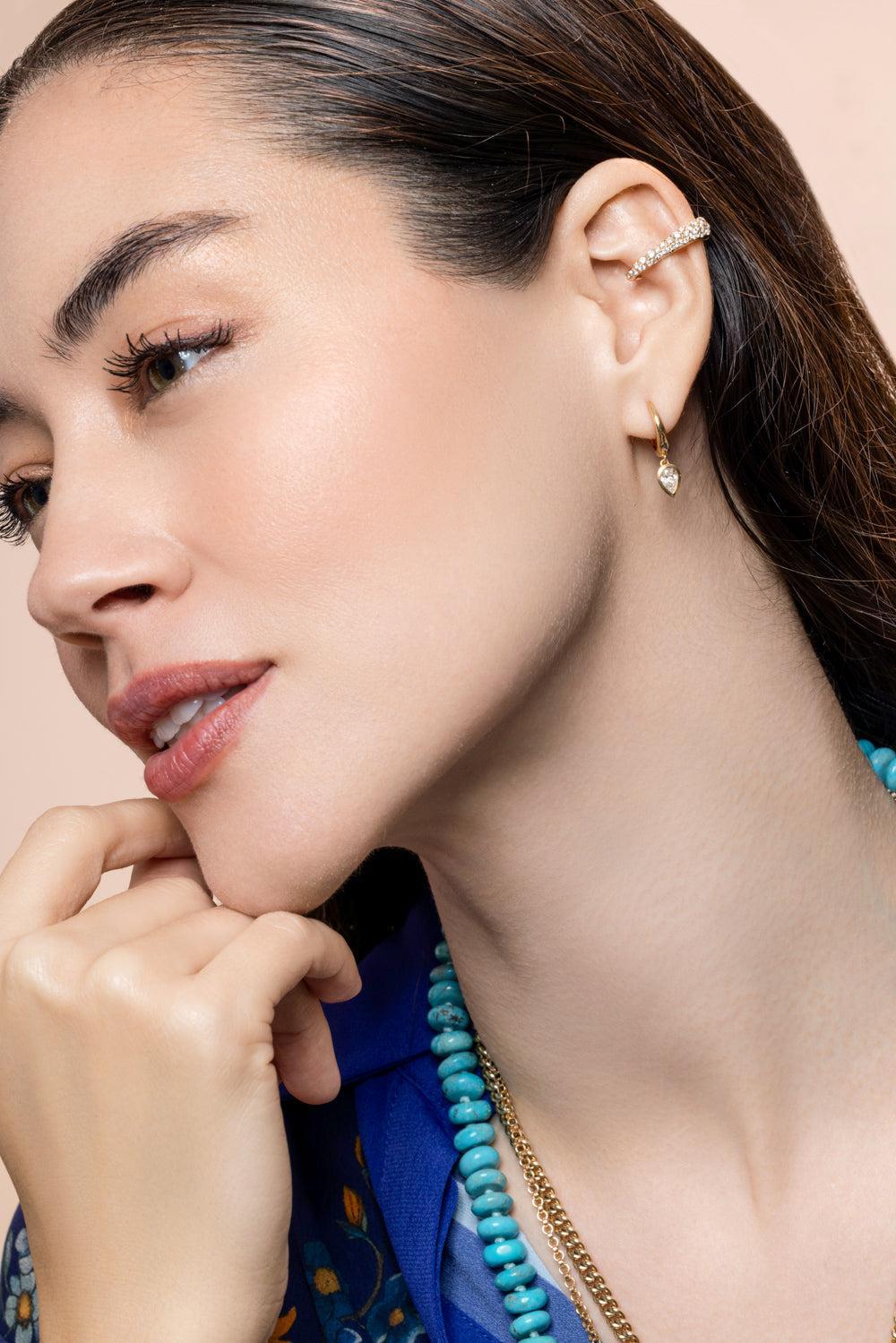 Diamond Pierceless Earring-YELLOW GOLD-JEWELRYFINE JEWELEARRING-MARLA AARON