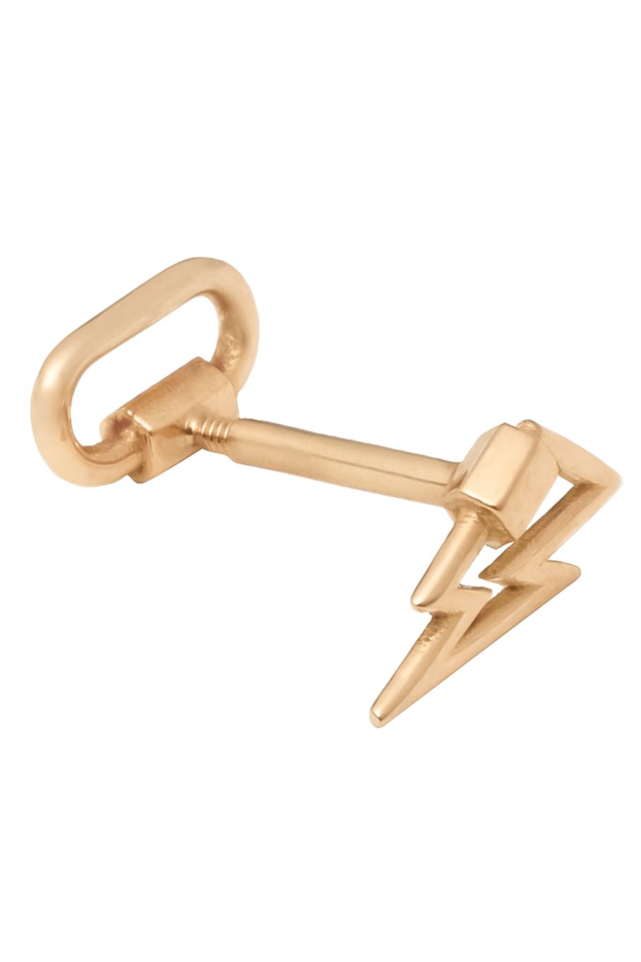 MARLA AARON-Lighting Bolt Lockette Stud-YELLOW GOLD