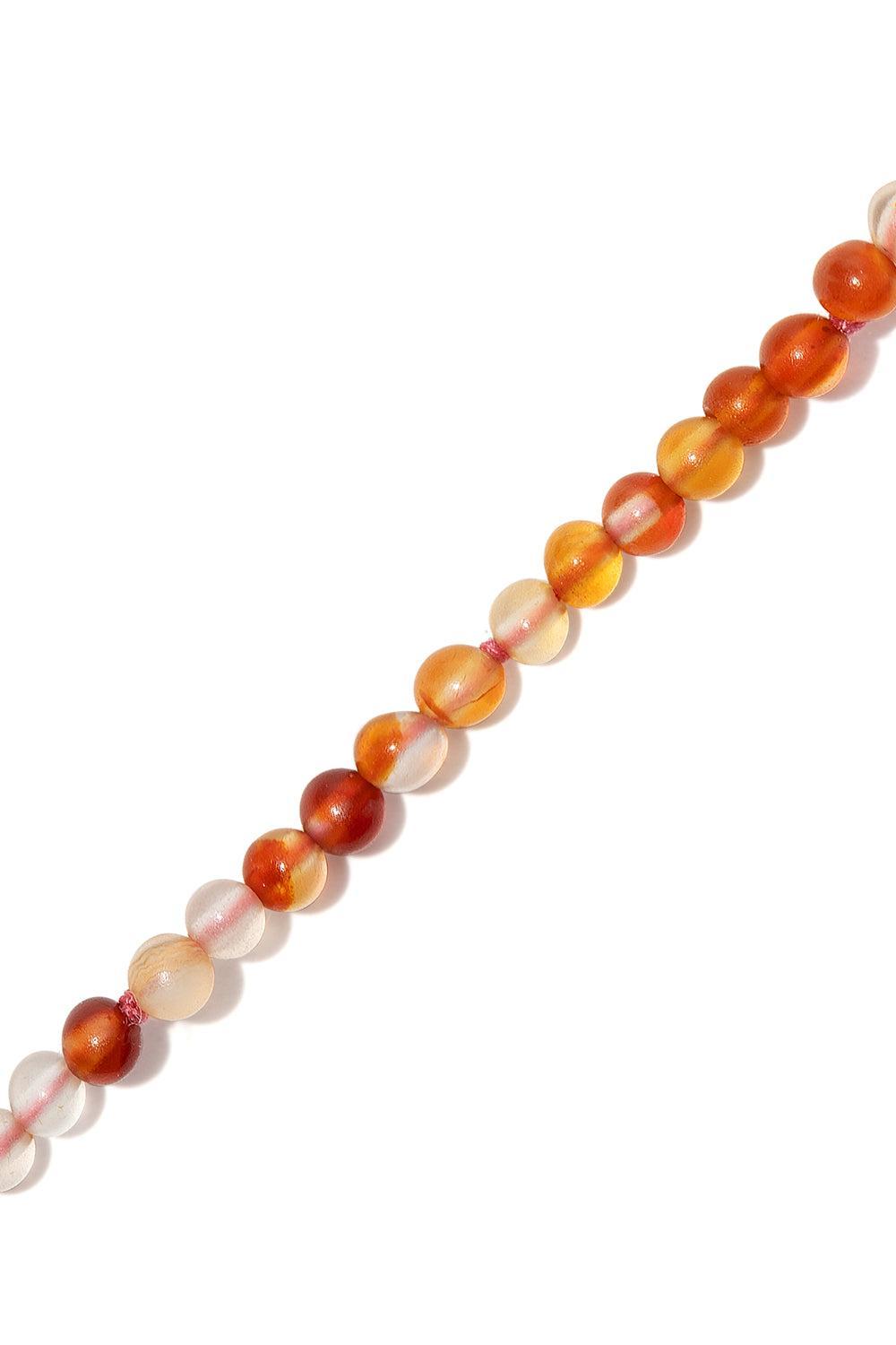 Orange Agate Itty Bitty Strand Necklace-ROSE GOLD-16-JEWELRYFINE JEWELNECKLACE O-MARLA AARON