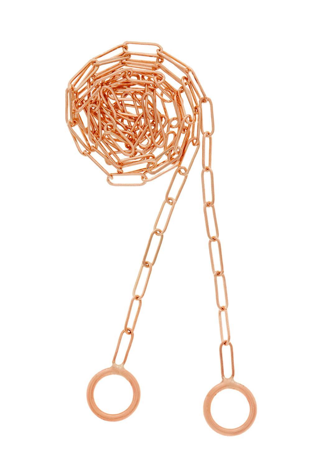 Square Link Chain Necklace-ROSE GOLD-16-JEWELRYFINE JEWELNECKLACE O-MARLA AARON