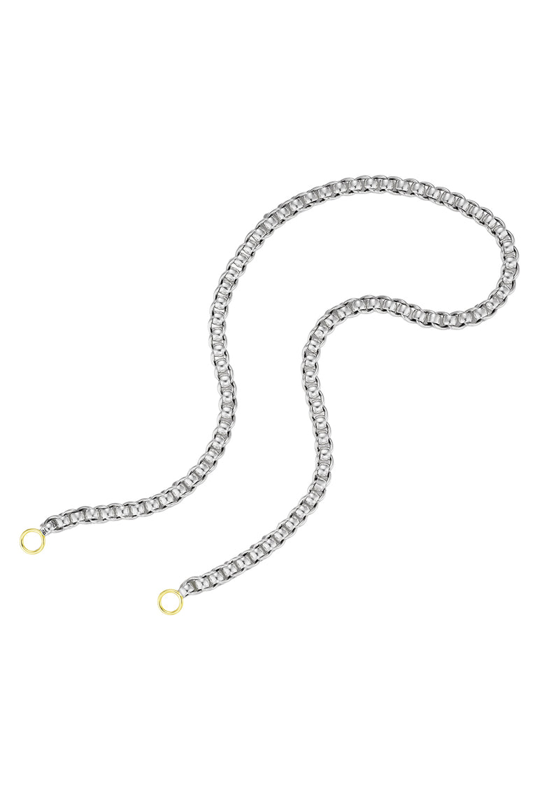 Rolling Curb Necklace - Silver