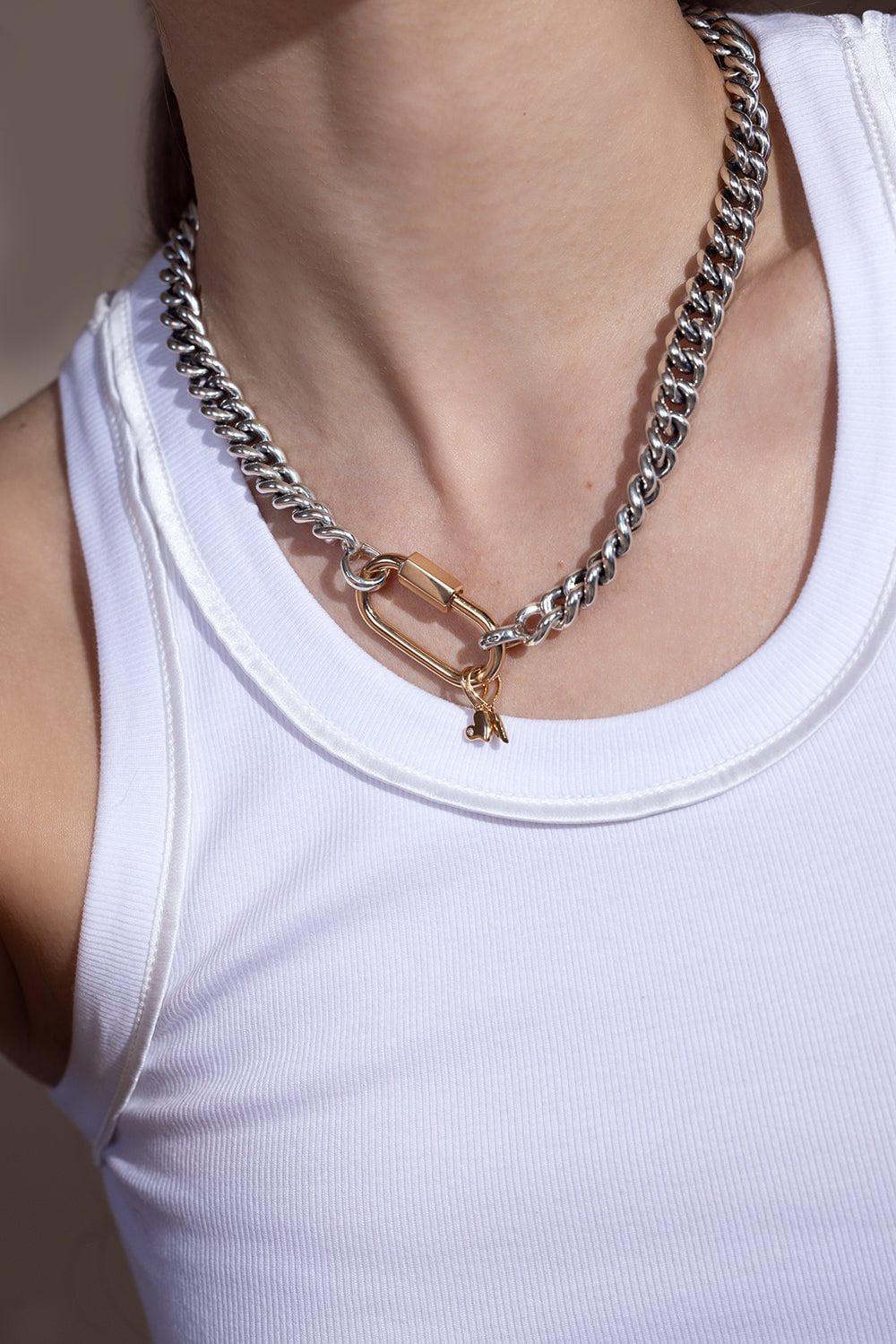 MARLA AARON-Mini Mega Curb Chain-SILVER