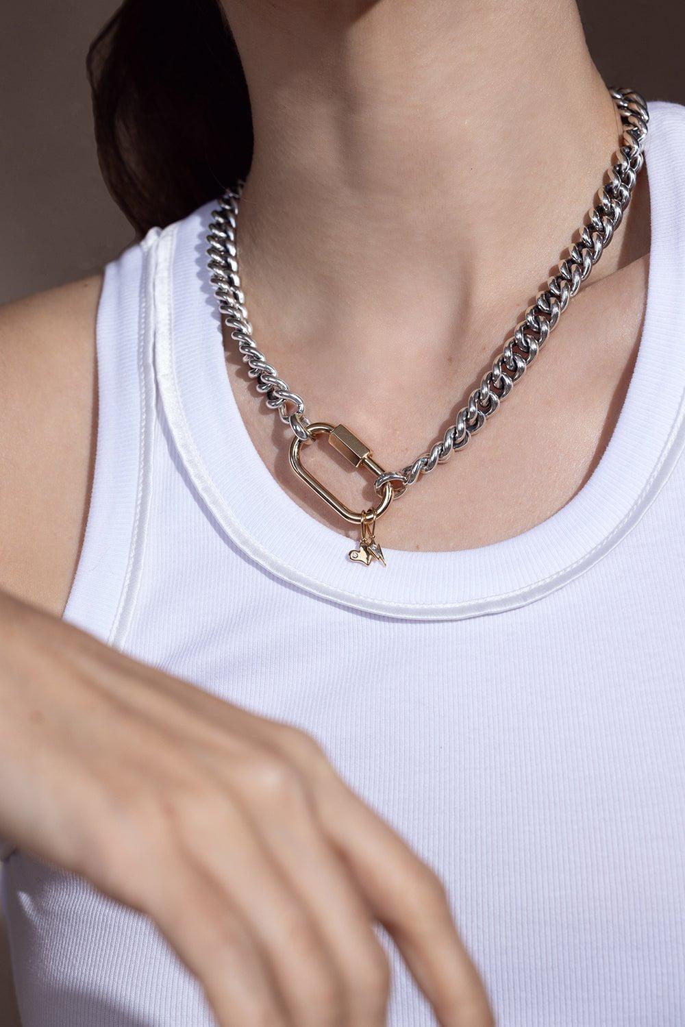 MARLA AARON-Mini Mega Curb Chain-SILVER