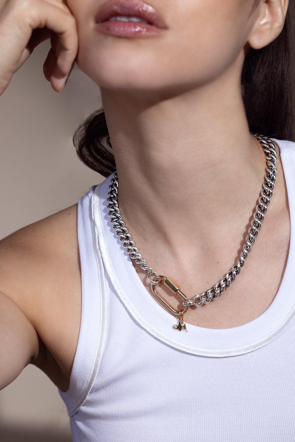 MARLA AARON-Mini Mega Curb Chain-SILVER
