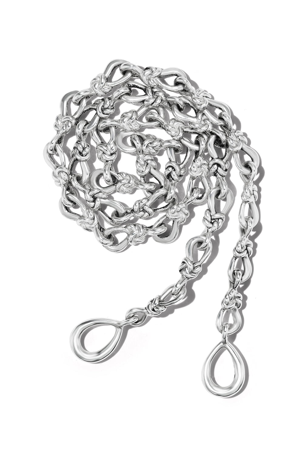 MARLA AARON-Large True Lover's Knot Necklace-SILVER