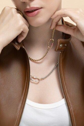 Rolling Curb Necklace - Silver Yellow Gold - 20in-SILVER-20-JEWELRYFINE JEWELNECKLACE O-MARLA AARON