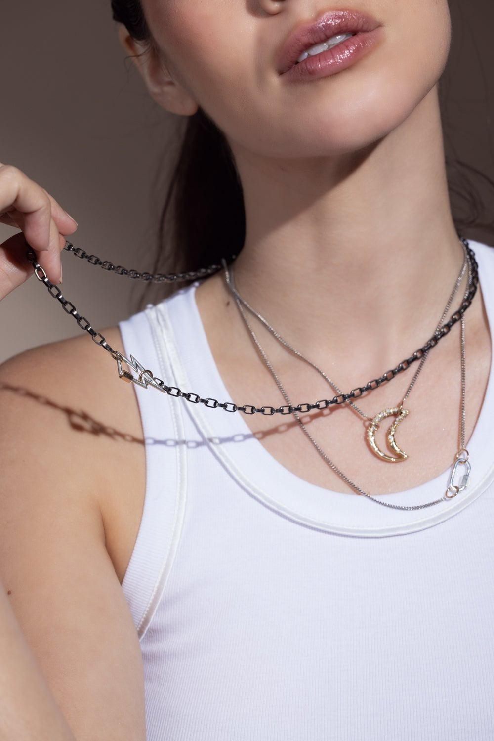 MARLA AARON-Biker Chain Necklace-SILVER