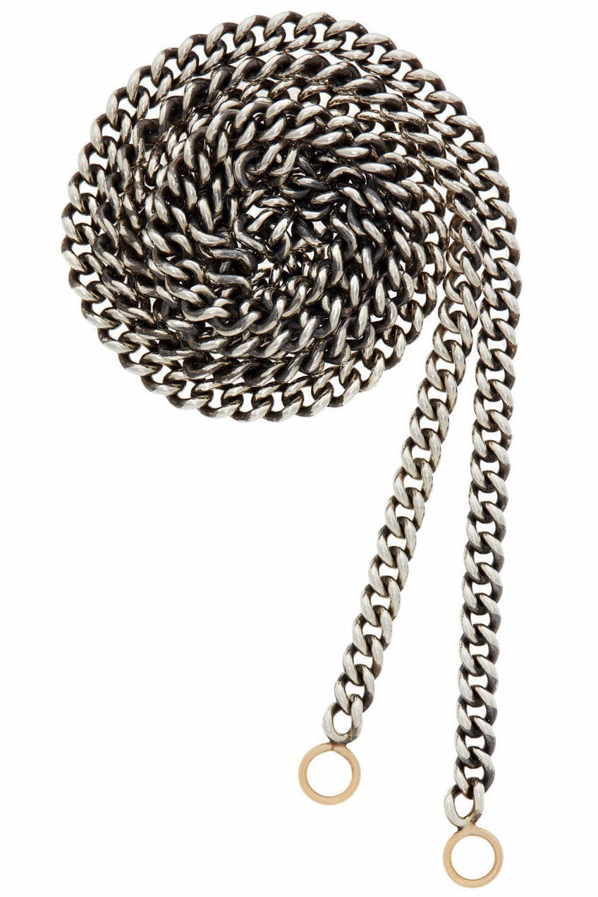 MARLA AARON-Heavy Curb Chain in Silver Necklace-SILVER