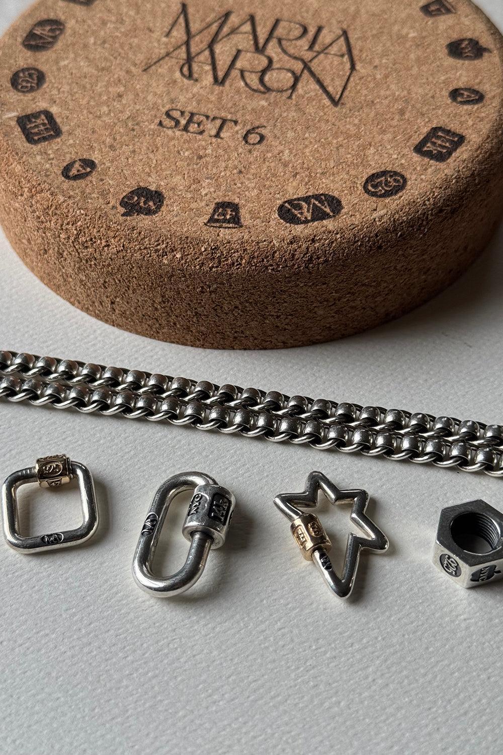 Set 6-SILVER-JEWELRYFINE JEWELNECKLACE O-MARLA AARON