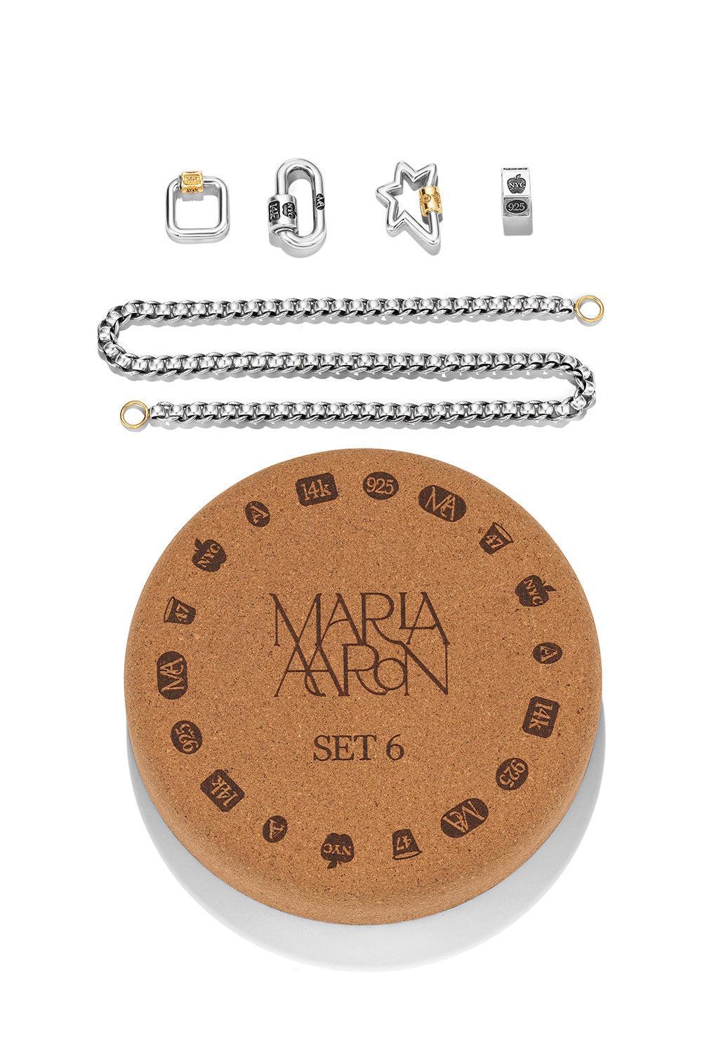 Set 6-SILVER-JEWELRYFINE JEWELNECKLACE O-MARLA AARON