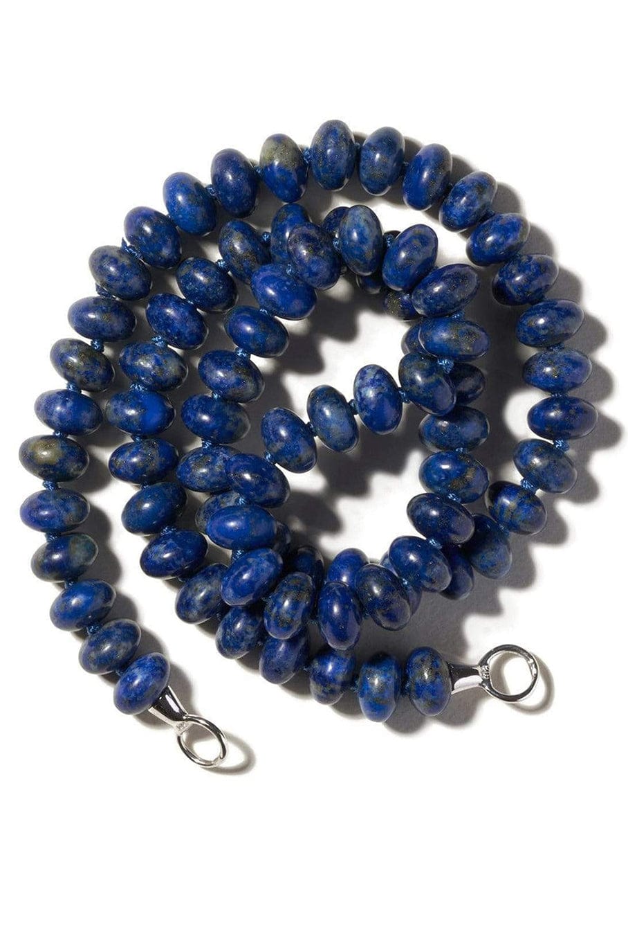 MARLA AARON-Lapis Strand with White Gold Loops-WHITE GOLD