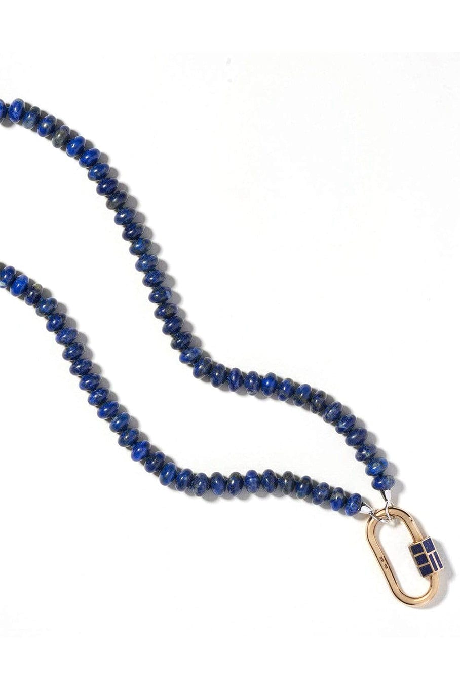 MARLA AARON-Lapis Strand with White Gold Loops-WHITE GOLD