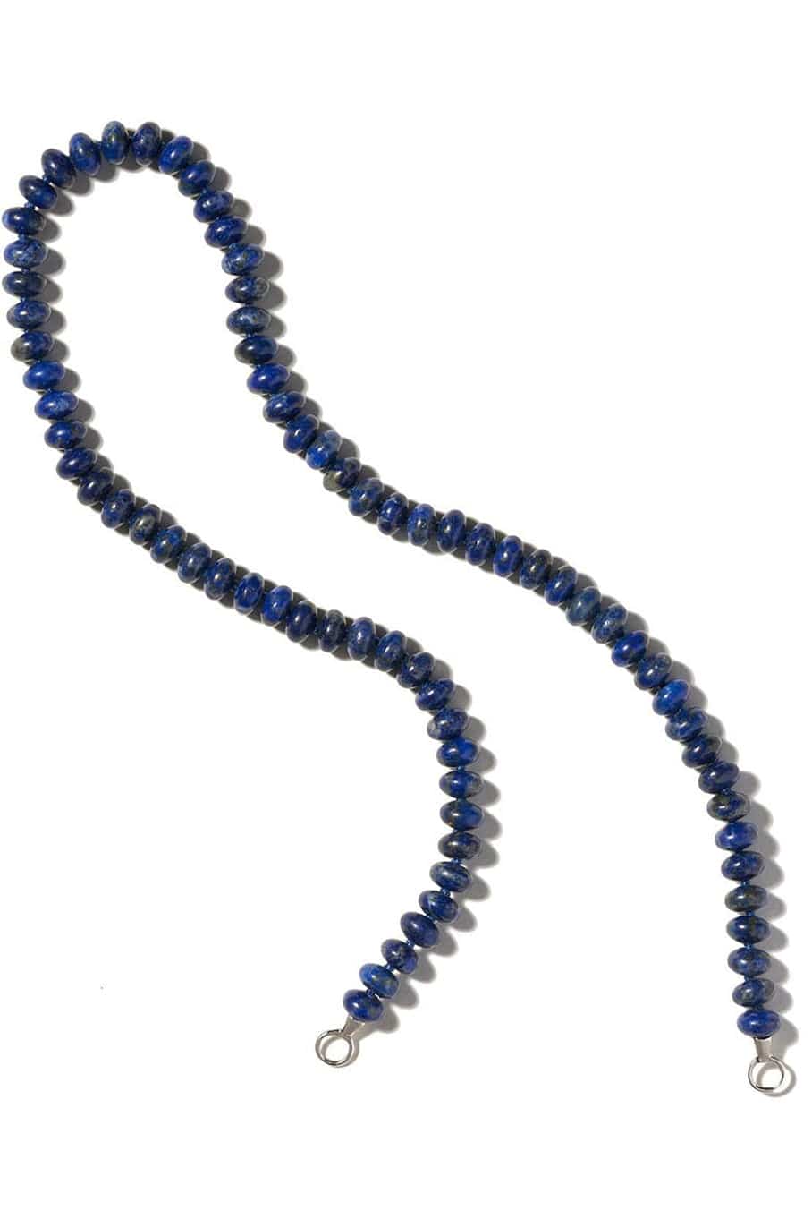 MARLA AARON-Lapis Strand with White Gold Loops-WHITE GOLD