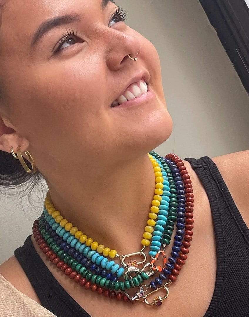 MARLA AARON-Turquoise Strand with White Gold Loops-WHITE GOLD