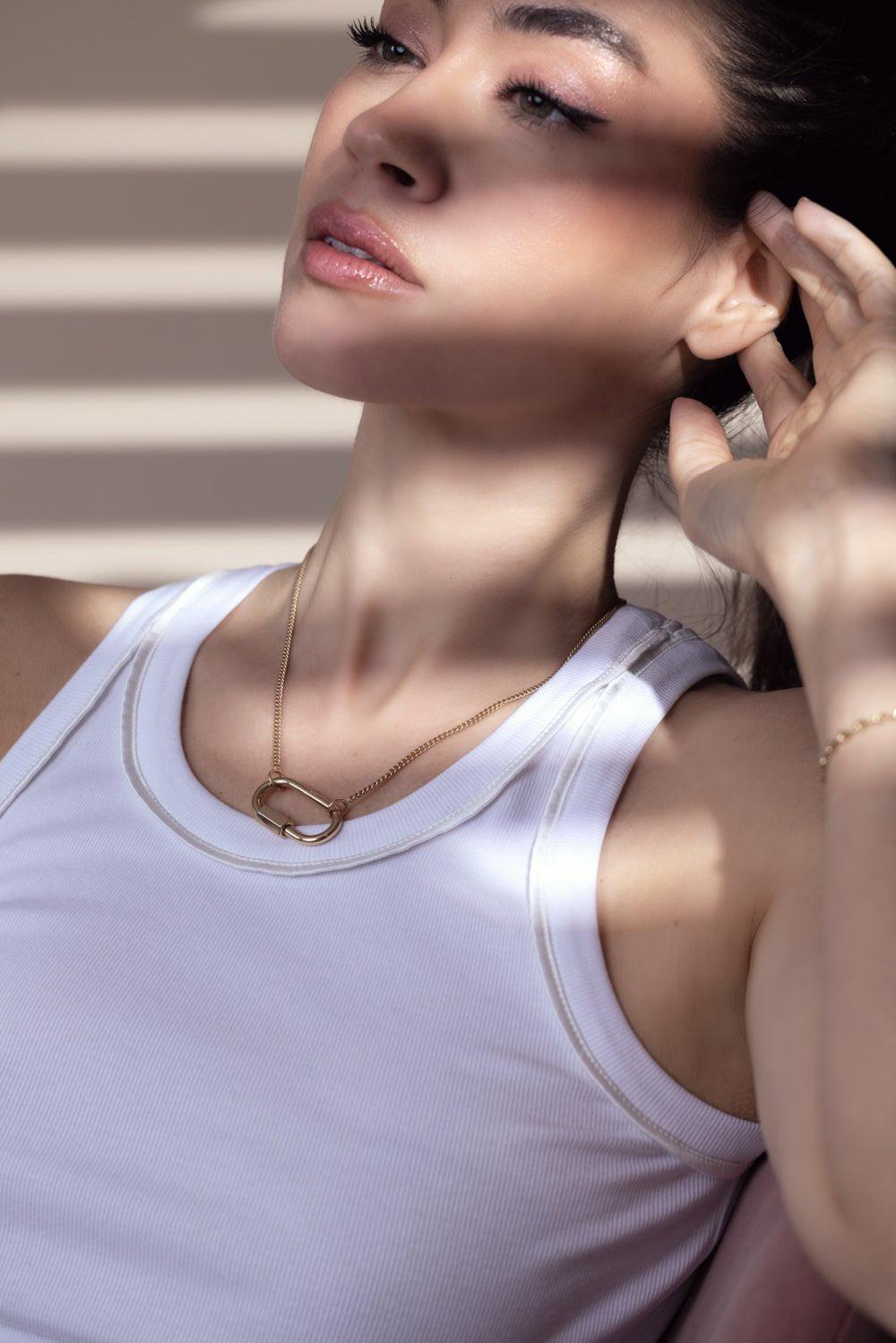 Not So Heavy Curb Chain Necklace-YELLOW GOLD-15-JEWELRYFINE JEWELNECKLACE O-MARLA AARON