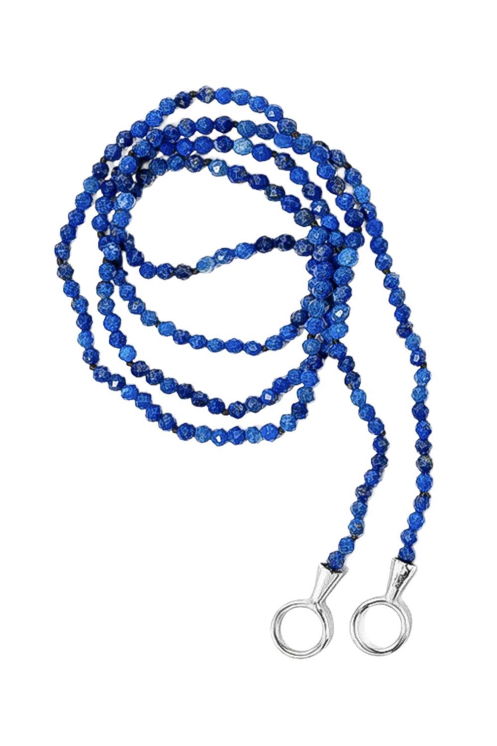 Lapis Itty Bitty Strand Necklace-YELLOW GOLD-16-JEWELRYFINE JEWELNECKLACE O-MARLA AARON