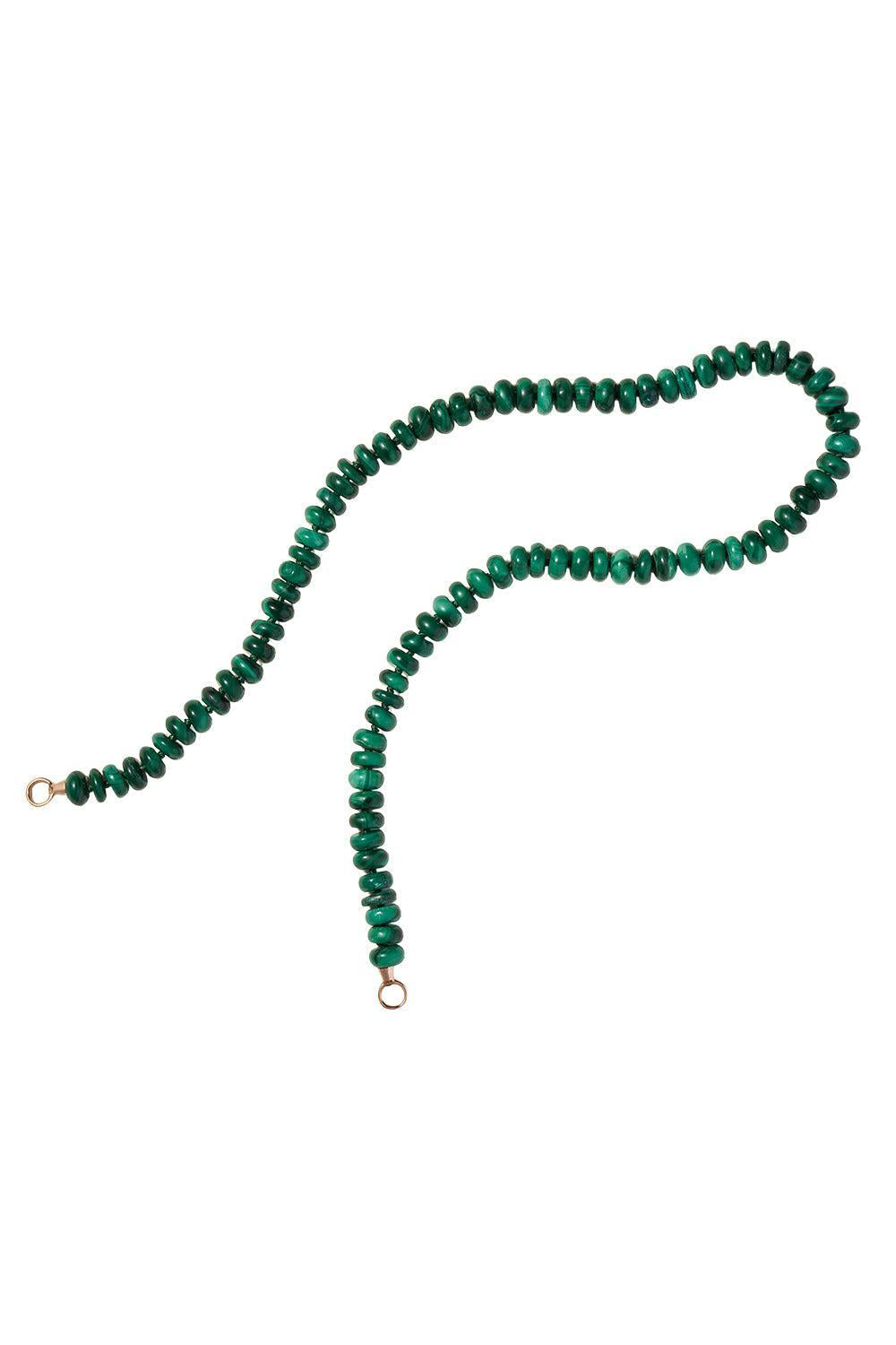 Malachite Rondelle Strand Necklace-YELLOW GOLD-16-JEWELRYFINE JEWELNECKLACE O-MARLA AARON