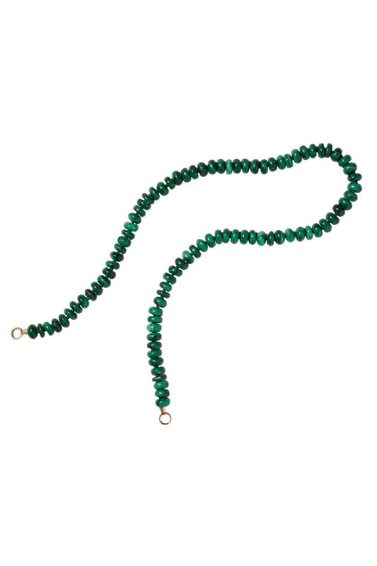 Malachite Rondelle Strand Necklace-YELLOW GOLD-16-JEWELRYFINE JEWELNECKLACE O-MARLA AARON