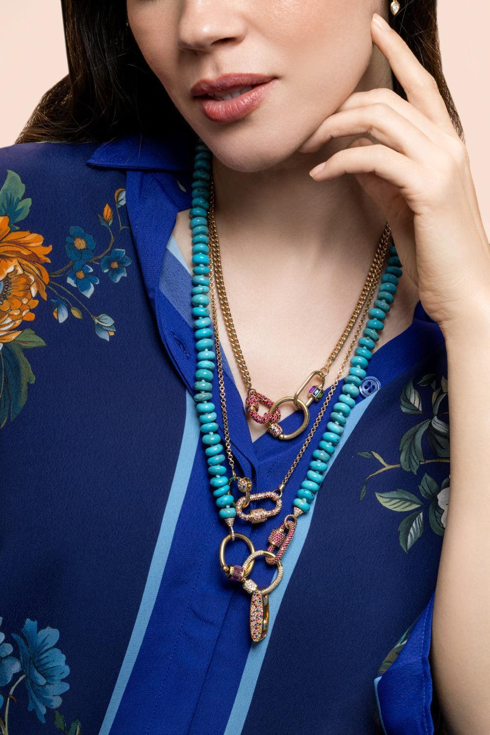 Heavy Curb Chain Necklace - 18in-YELLOW GOLD-18-JEWELRYFINE JEWELNECKLACE O-MARLA AARON