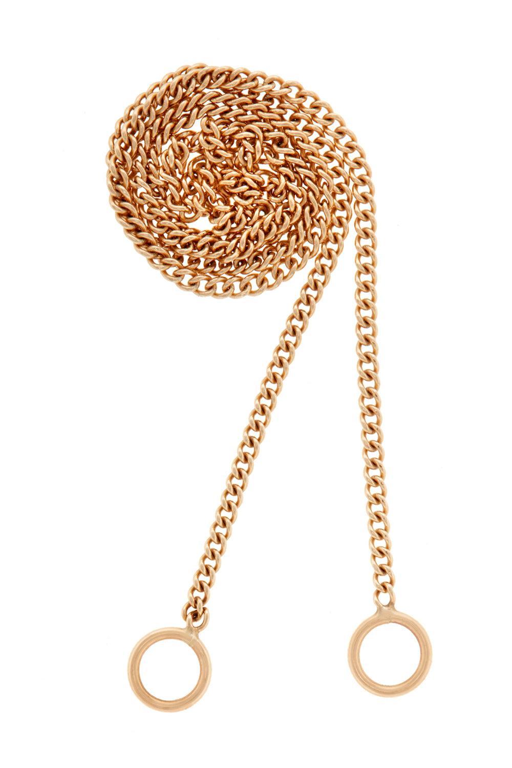 Fine Curb Chain Necklace-YELLOW GOLD-22-JEWELRYFINE JEWELNECKLACE O-MARLA AARON