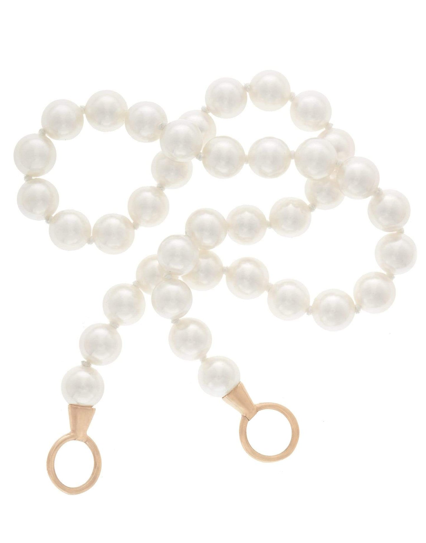 MARLA AARON-Akoya Pearl Strand with Gold Loops-YELLOW GOLD
