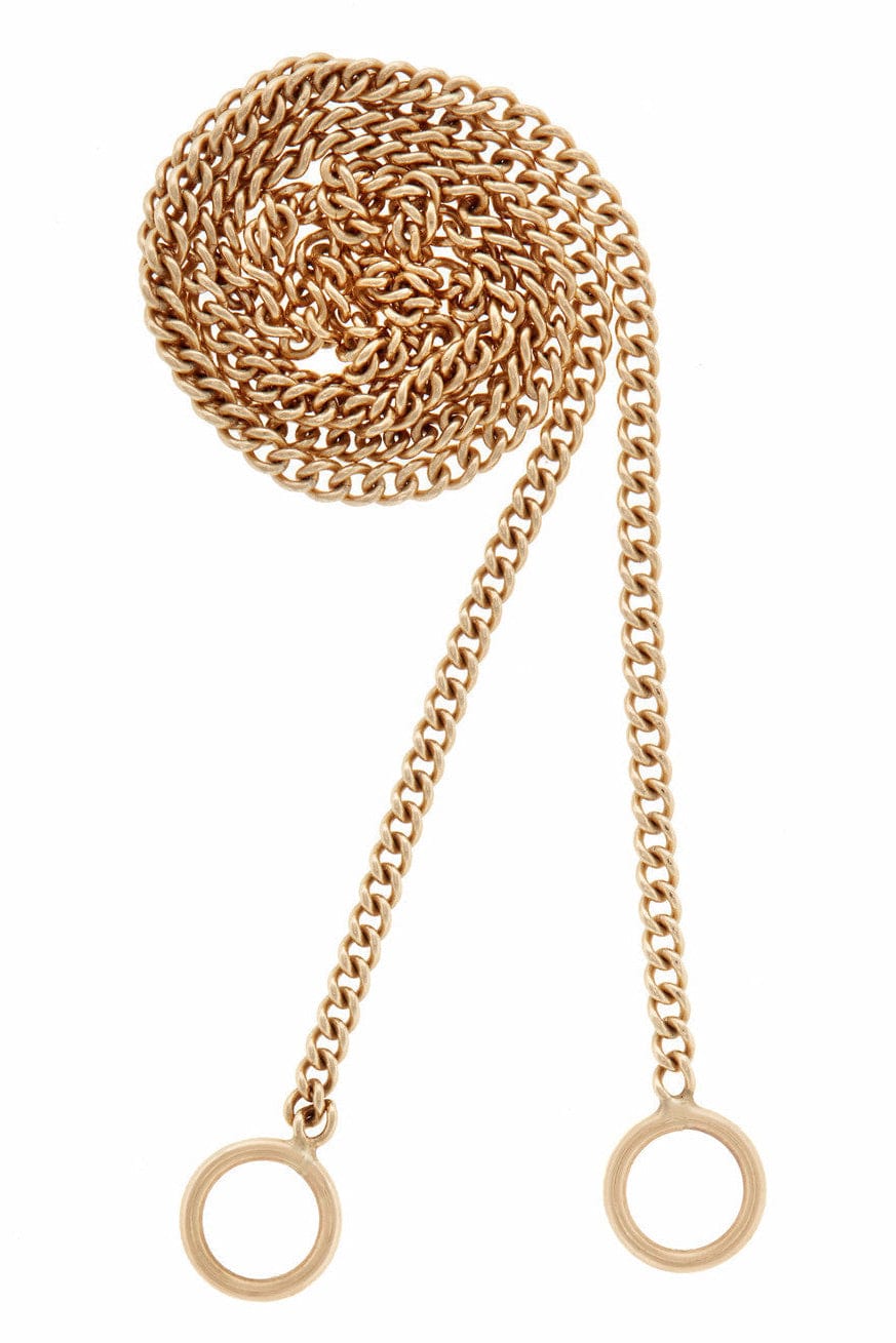 MARLA AARON-Fine Curb Chain in Gold Necklace - 16"-YELLOW GOLD