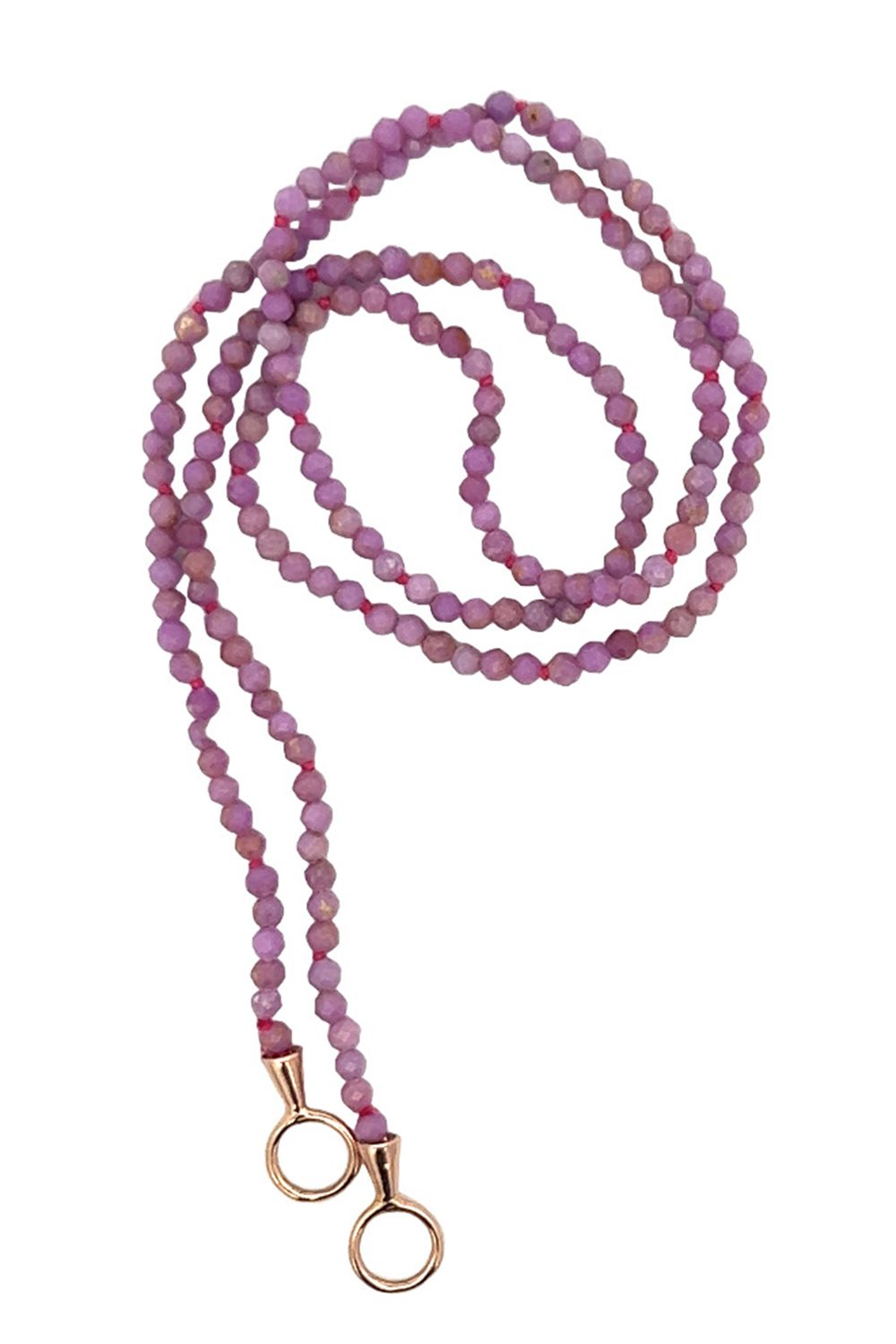 Itty Bitty Purple Mica Strand-YELLOW GOLD-JEWELRYFINE JEWELNECKLACE O-MARLA AARON