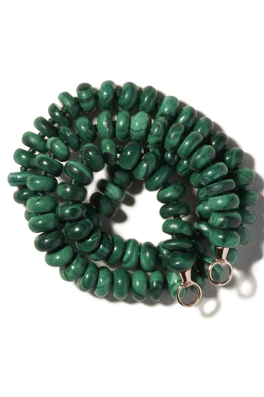MARLA AARON-Malachite Strand with Yellow Gold Loops-YELLOW GOLD