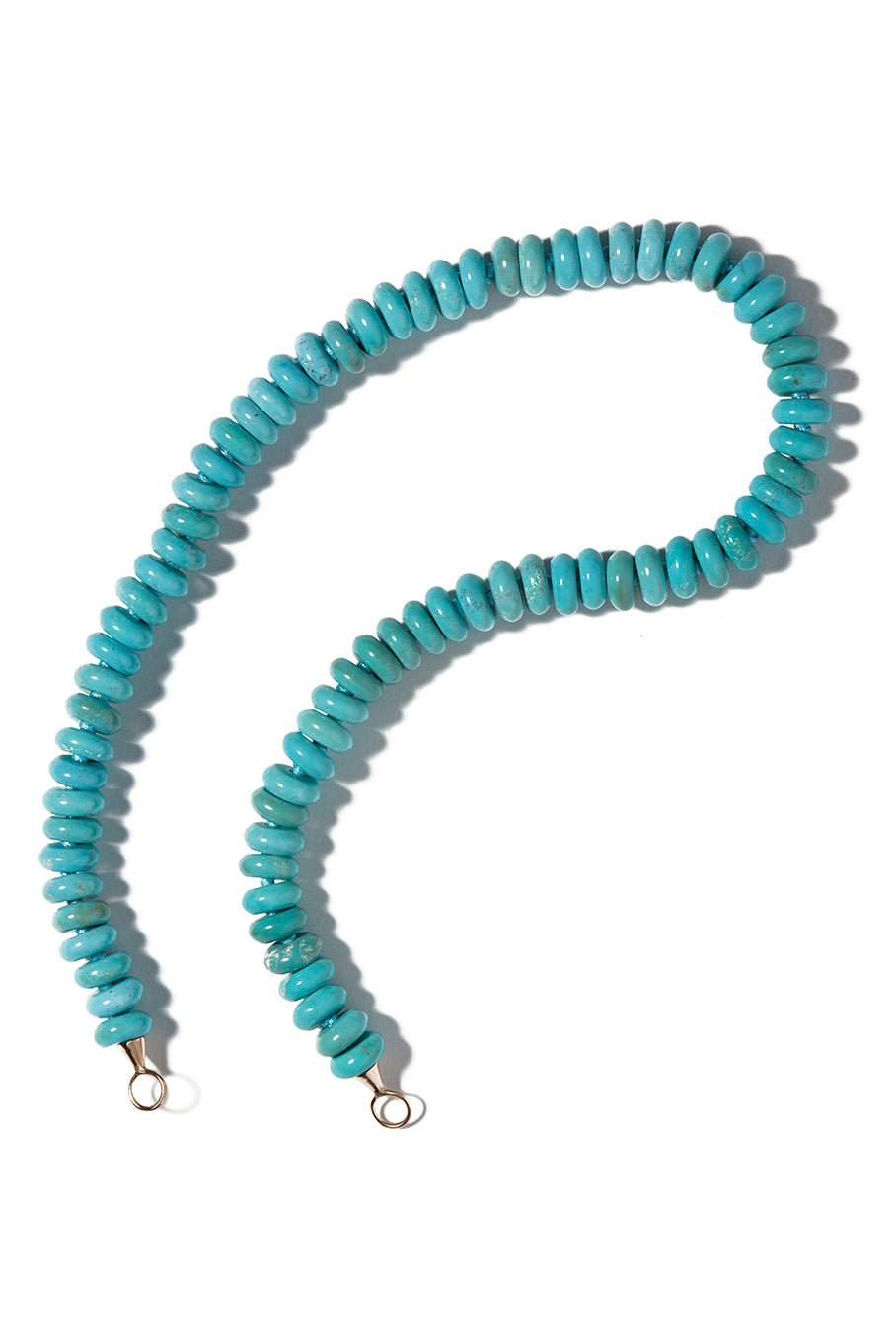 MARLA AARON-Turquoise Rondelle Strand-YELLOW GOLD