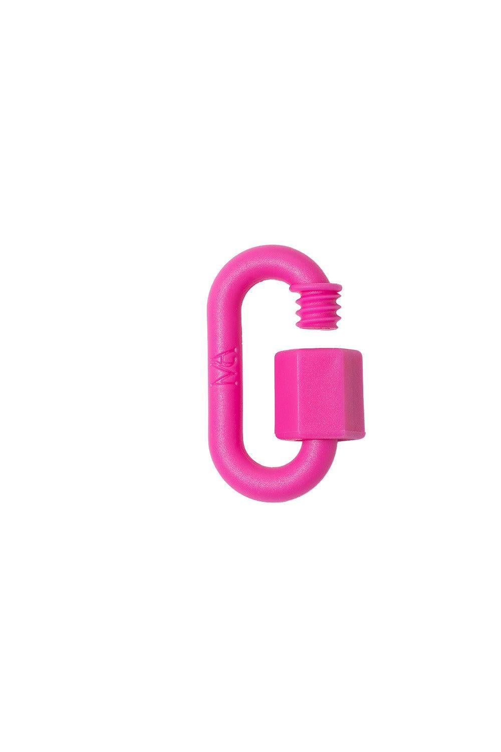Rubber Chubby Medium Lock - Flamingo-FLAMINGO-JEWELRYFINE JEWELPENDANT-MARLA AARON