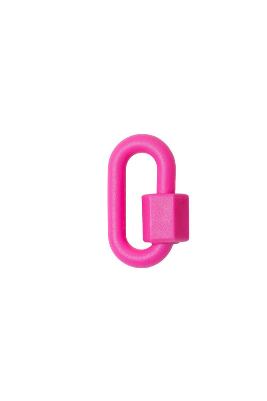 Rubber Chubby Medium Lock - Flamingo-FLAMINGO-JEWELRYFINE JEWELPENDANT-MARLA AARON