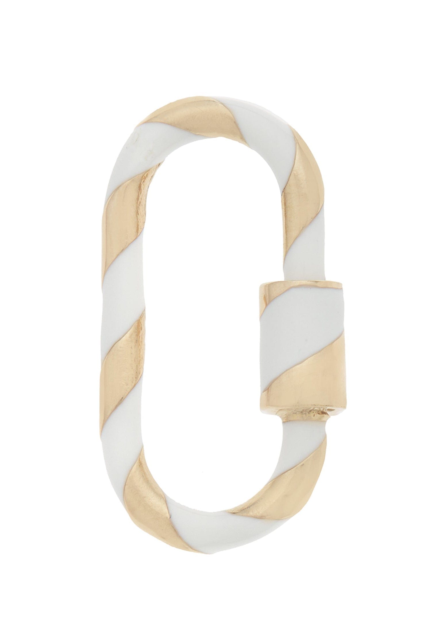 MARLA AARON-Medium Lock with Cloud Enamel-ROSE GOLD