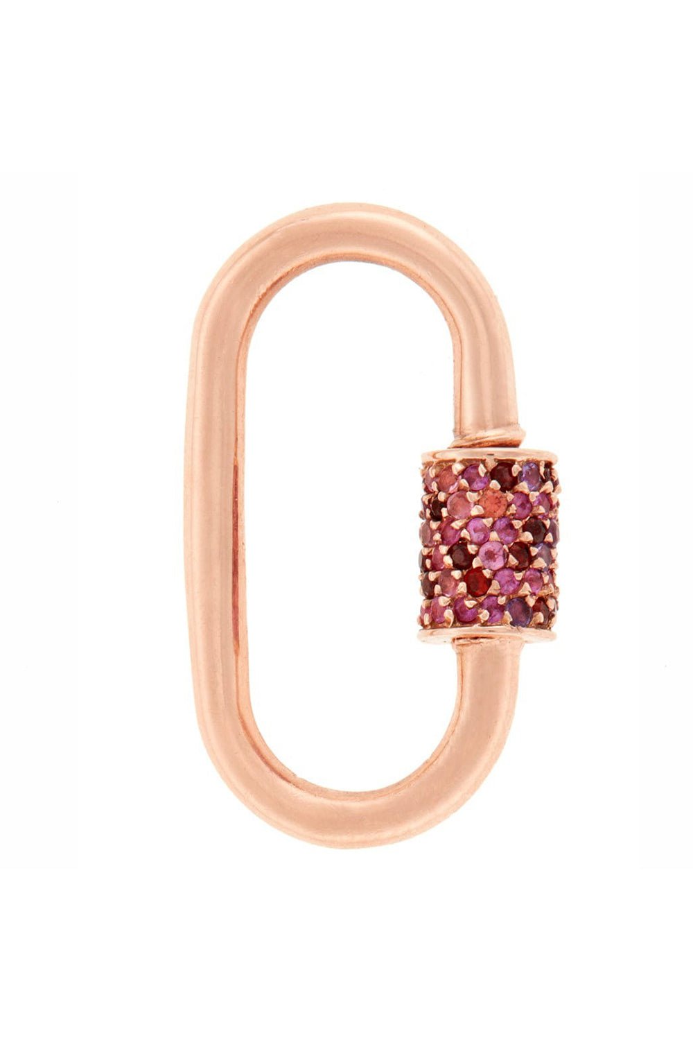 MARLA AARON-Pink Sapphire Stoned Medium Lock-ROSE GOLD