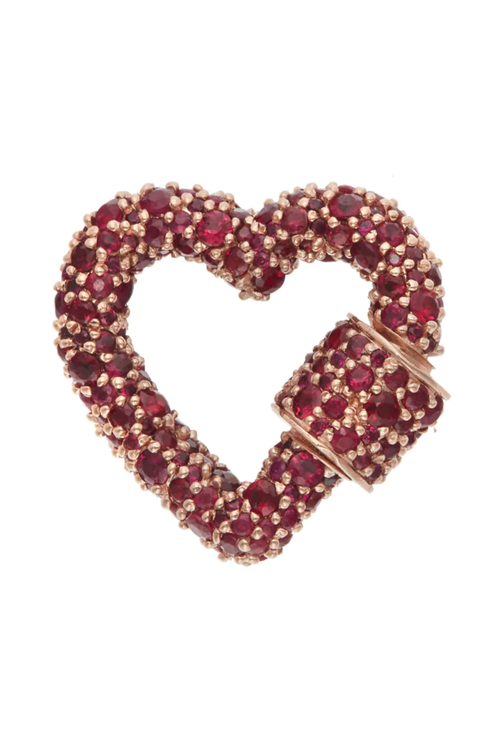 Ruby Allstone Heart Lock-ROSE GOLD-JEWELRYFINE JEWELPENDANT-MARLA AARON