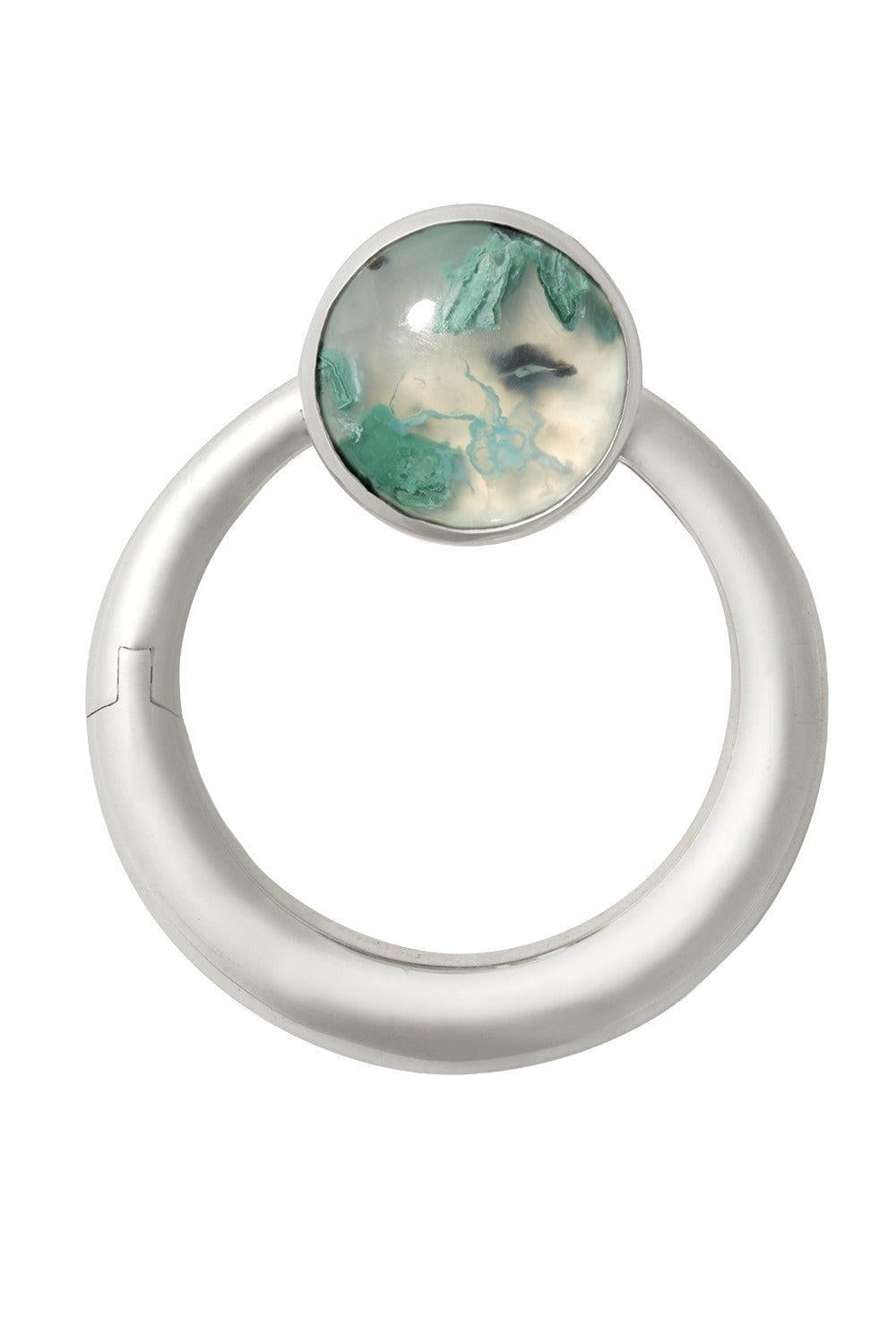 Blue Mist Chrysocolla Inlay Musgrave Lock-SILVER-JEWELRYFINE JEWELPENDANT-MARLA AARON