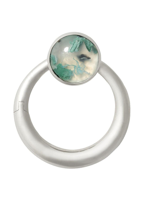 Blue Mist Chrysocolla Inlay Musgrave Lock-SILVER-JEWELRYFINE JEWELPENDANT-MARLA AARON
