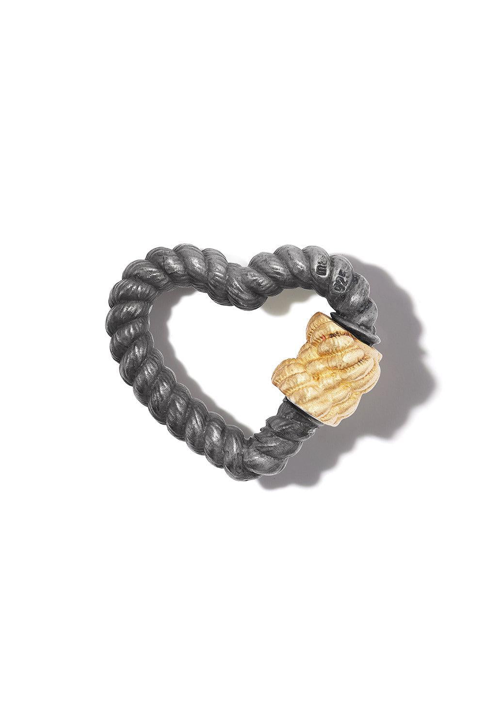 Twisted Heart Lock-SS/YG-JEWELRYFINE JEWELPENDANT-MARLA AARON