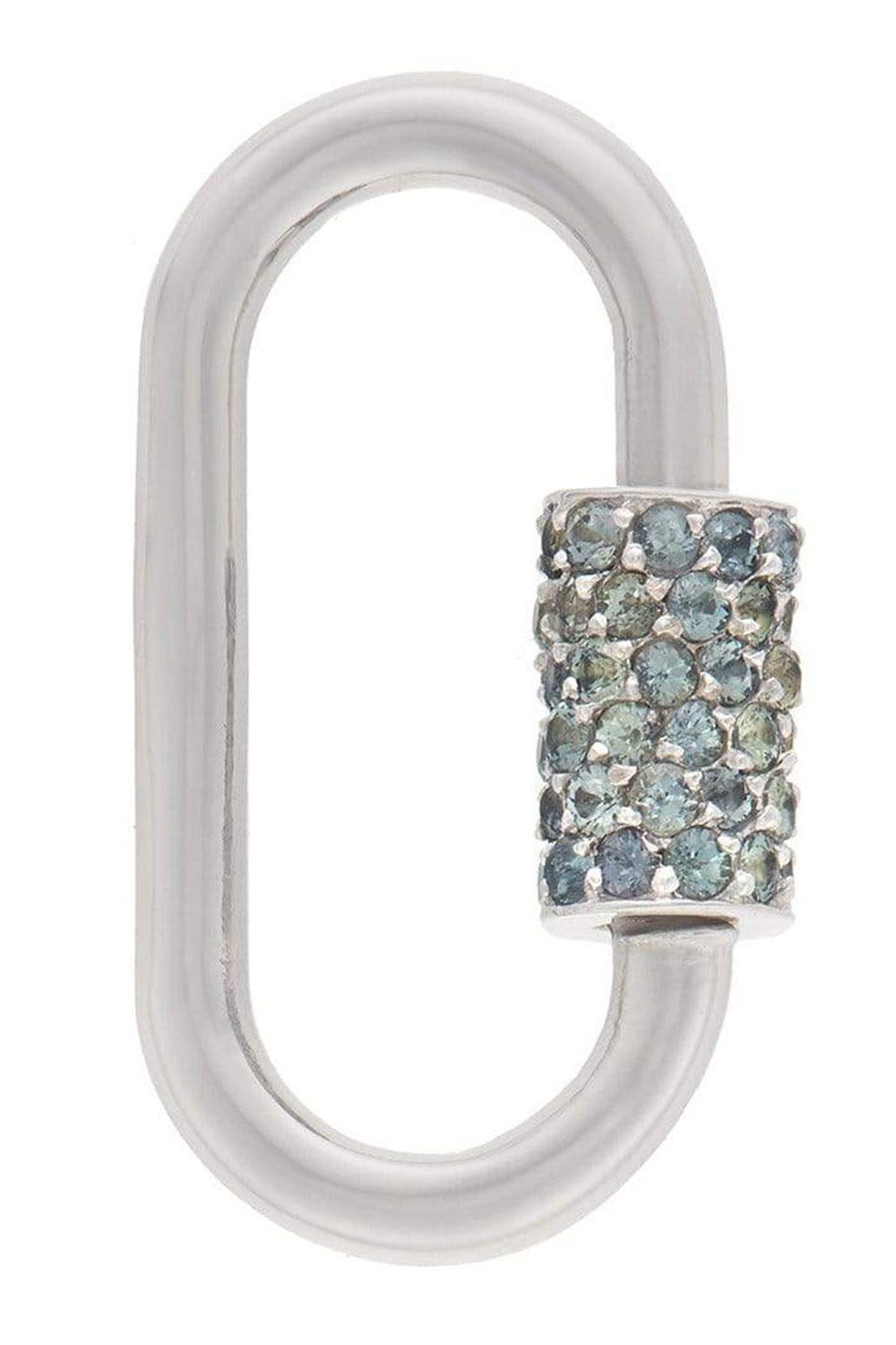 MARLA AARON-Stoned Regular Lock with Songea Sapphire-WHITE GOLD