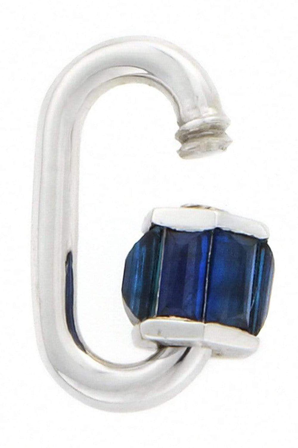 MARLA AARON-Total Baguette Babylock with Blue Sapphires-WHITE GOLD