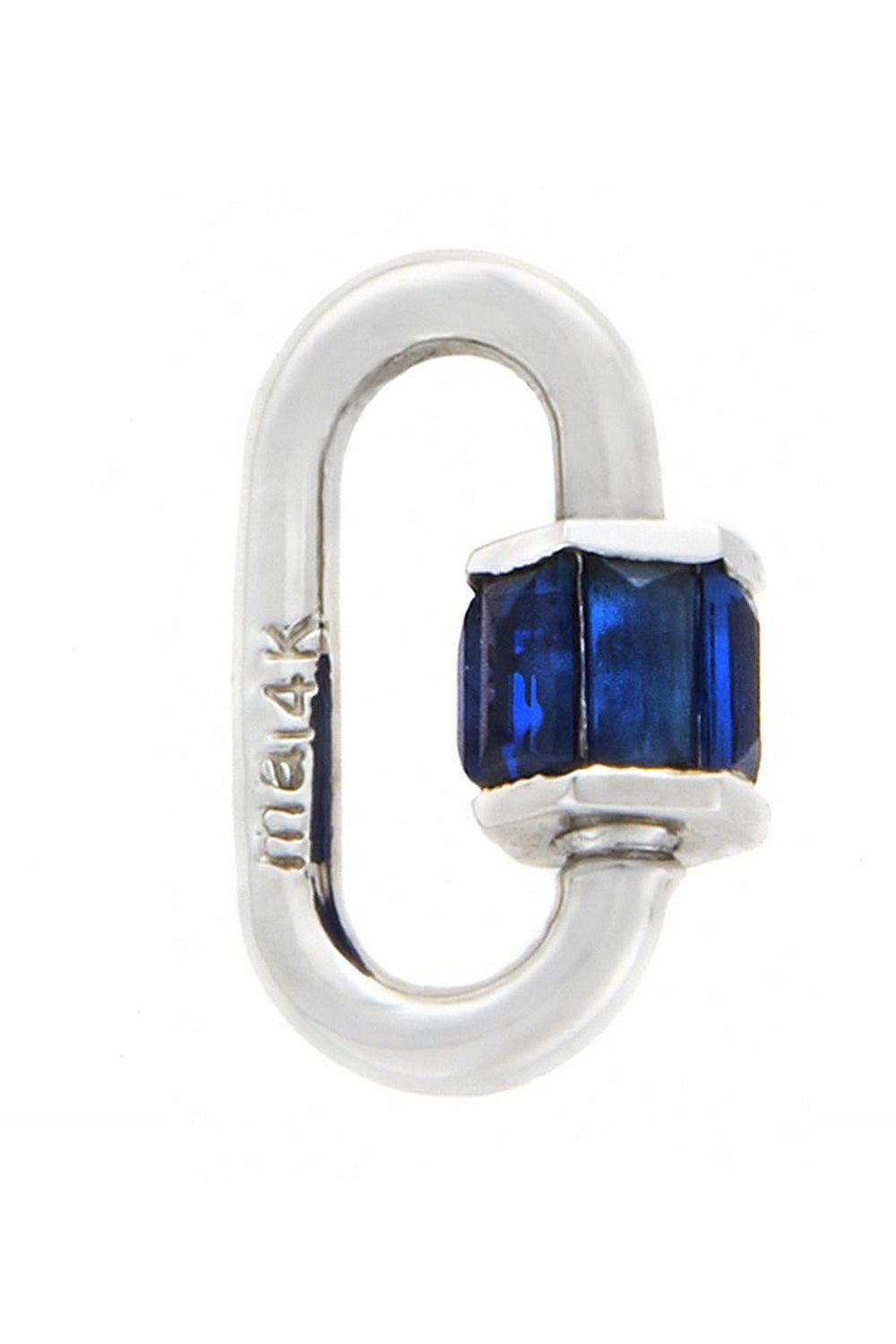 MARLA AARON-Total Baguette Babylock with Blue Sapphires-WHITE GOLD