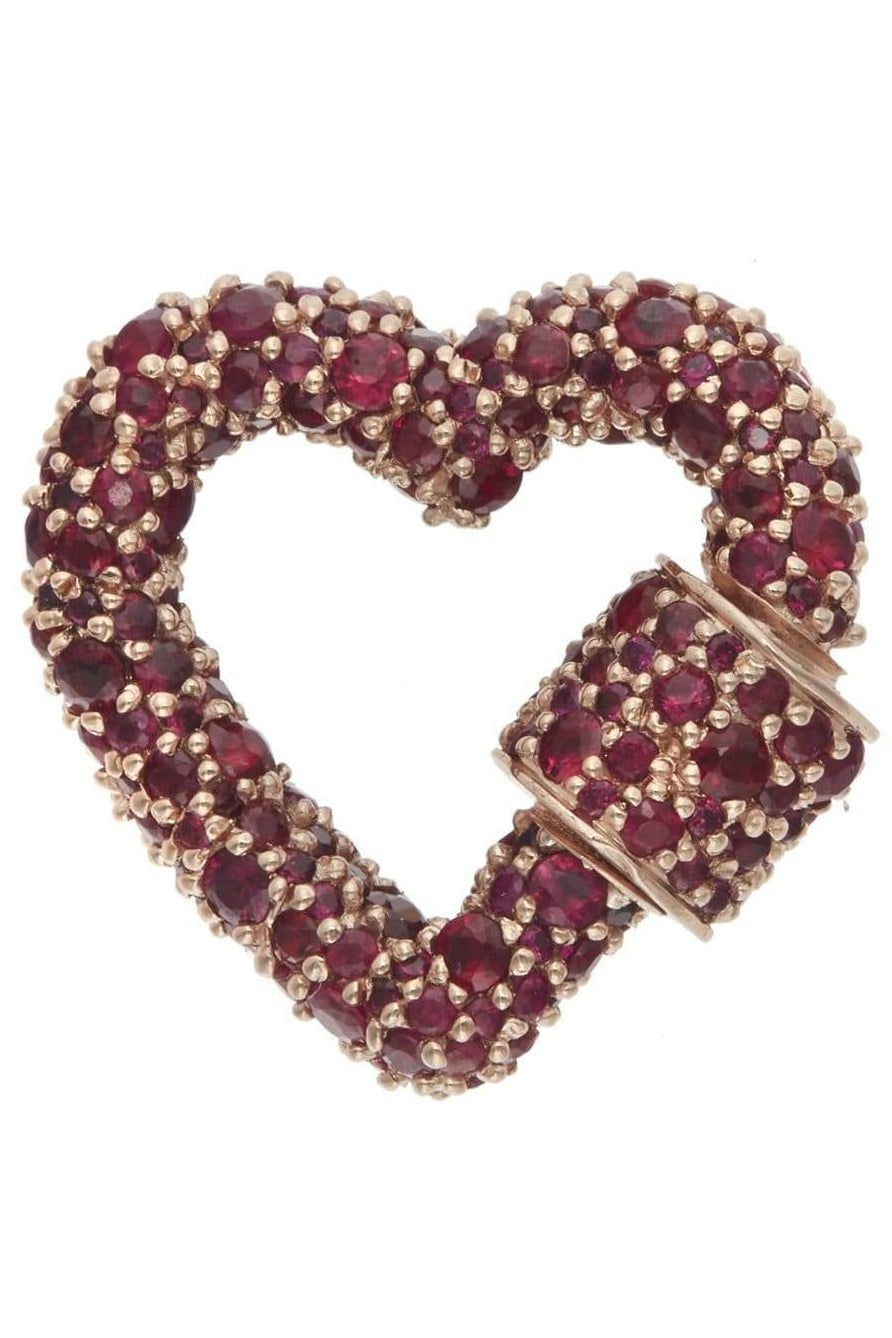 MARLA AARON-All Stone Heartlock with Ruby-YELLOW GOLD