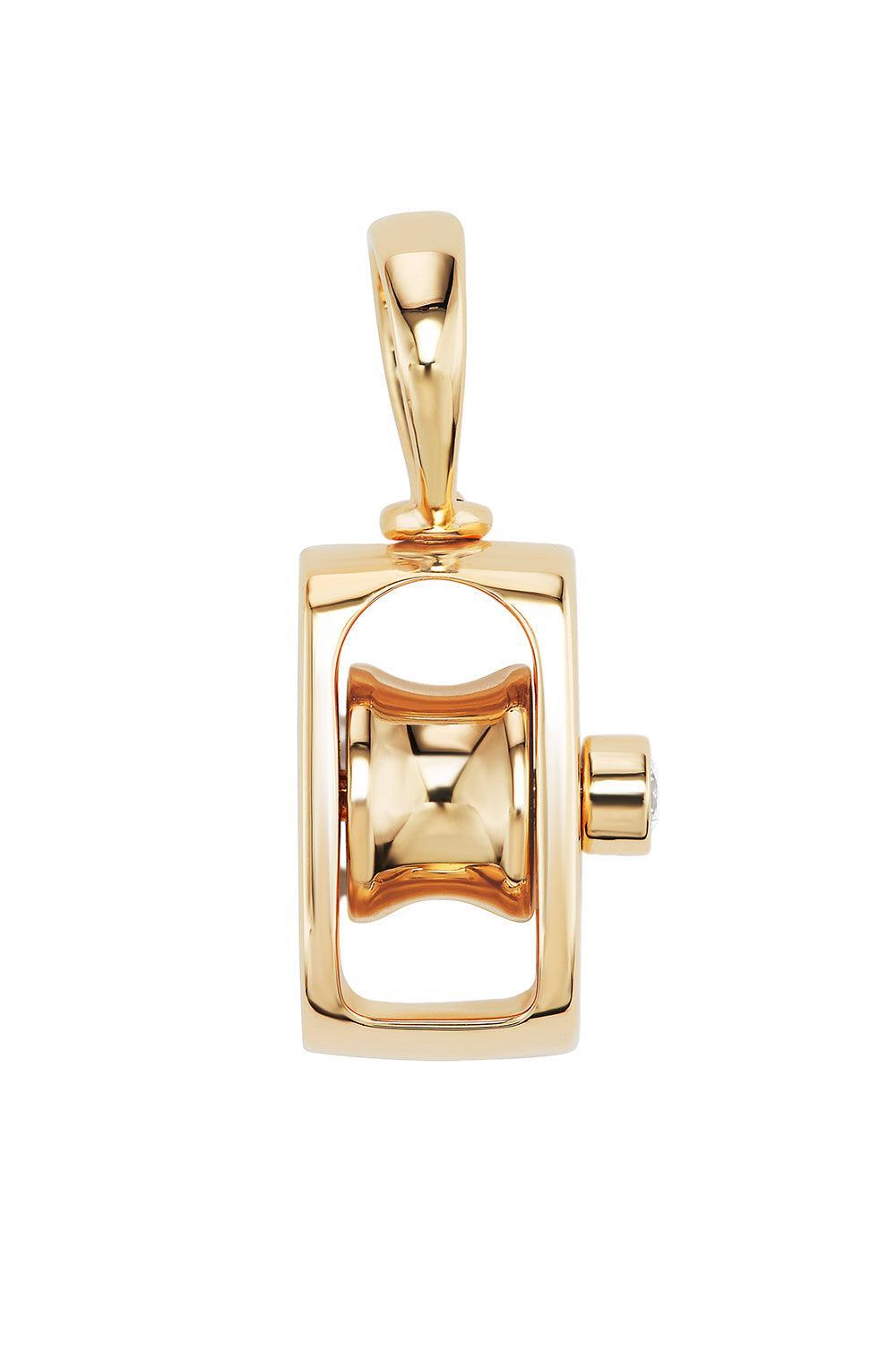 Diamond Baby Pulley-YELLOW GOLD-JEWELRYFINE JEWELPENDANT-MARLA AARON
