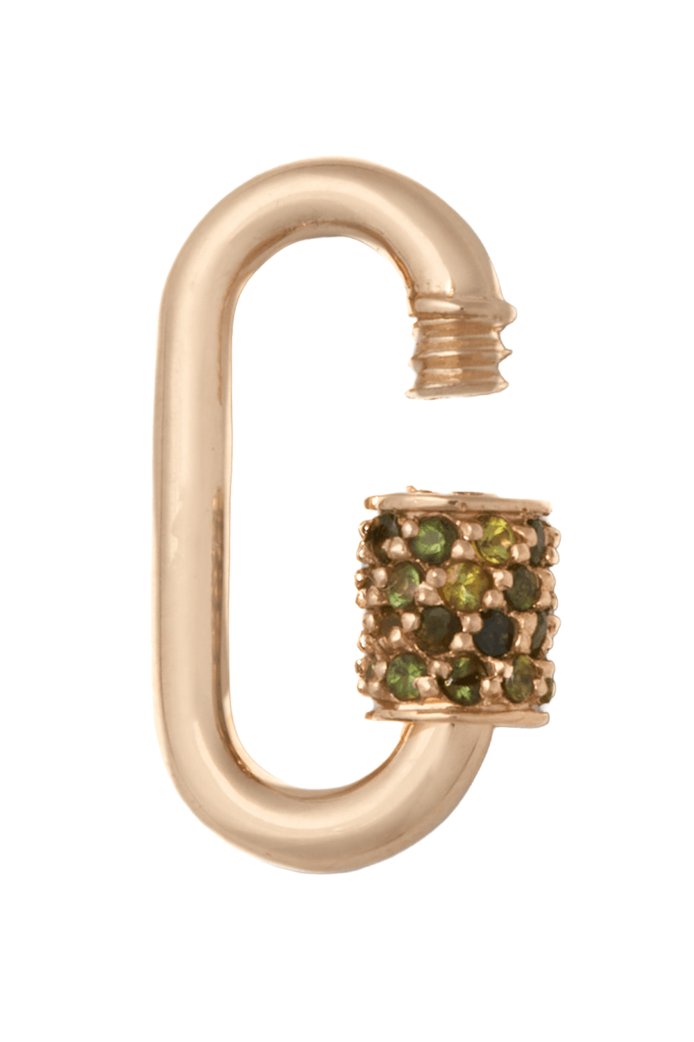 Green Tourmaline Stoned Babylock-YELLOW GOLD-JEWELRYFINE JEWELPENDANT-MARLA AARON