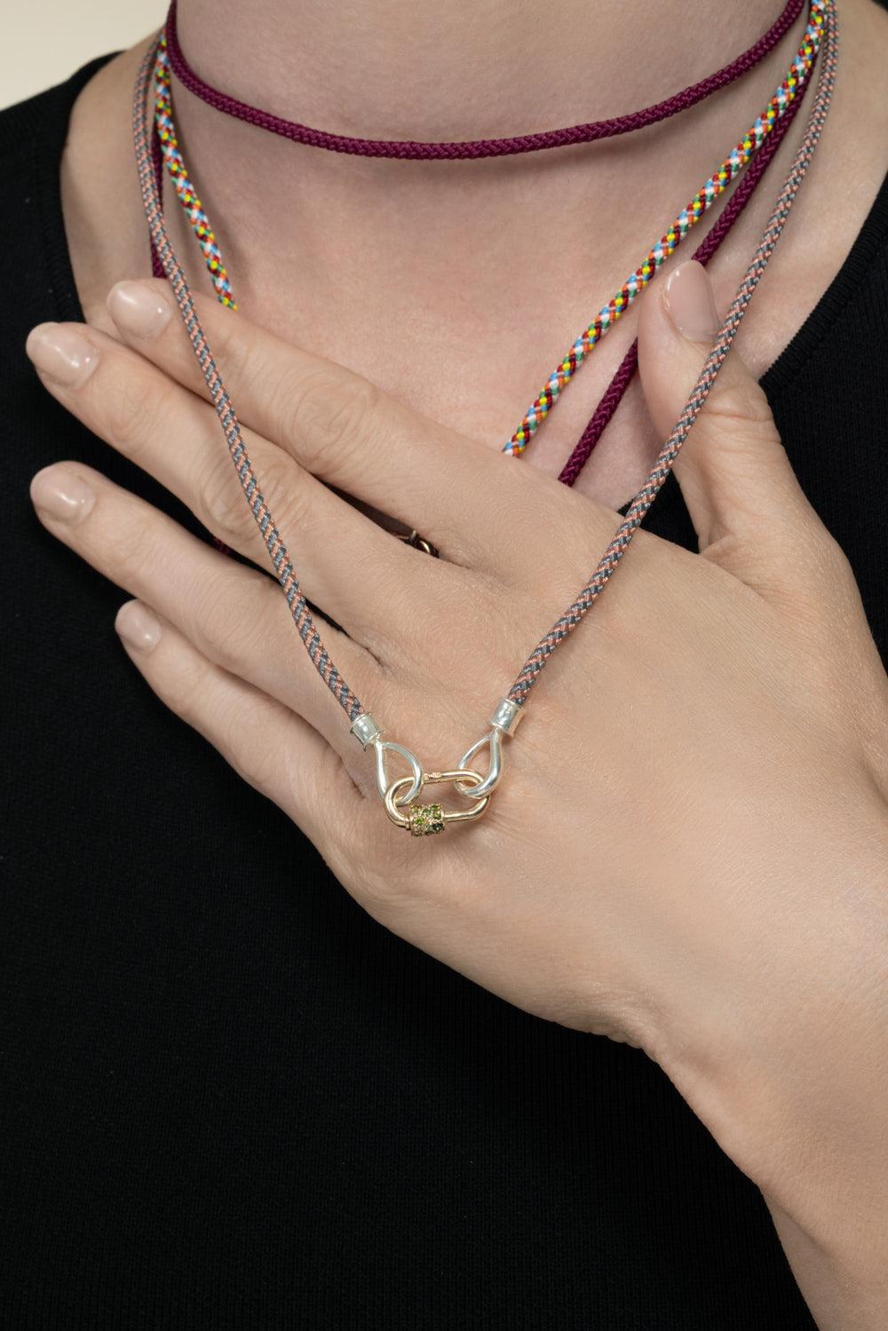 Green Tourmaline Stoned Babylock-YELLOW GOLD-JEWELRYFINE JEWELPENDANT-MARLA AARON